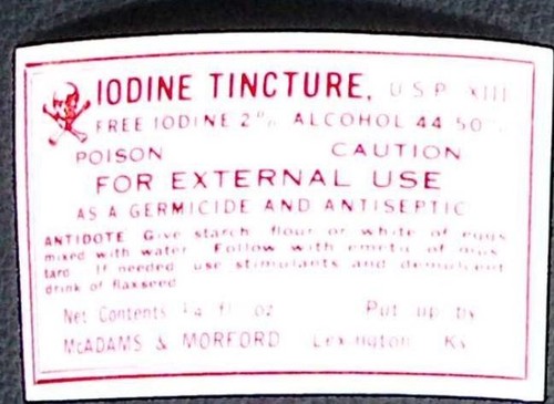 Vintage iodine tincture - vintage,
